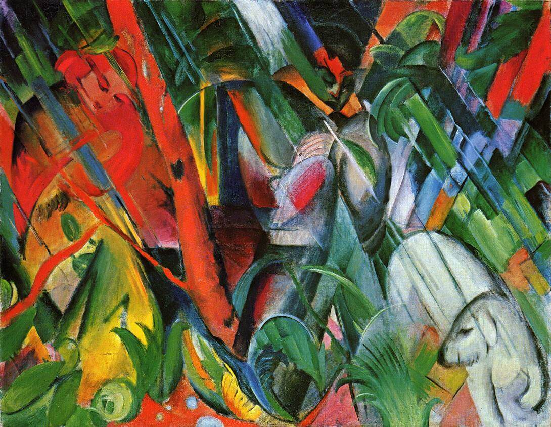 In the Rain, 1912 by Franz Marc