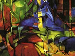 Deer in the Forest by Franz Marc